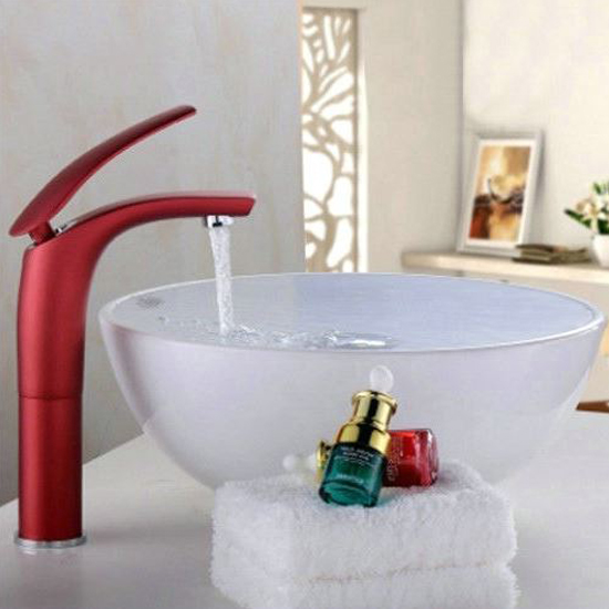 Lecce Deck Mount Single Handle Faucet with Hot/Cold Water Mixer